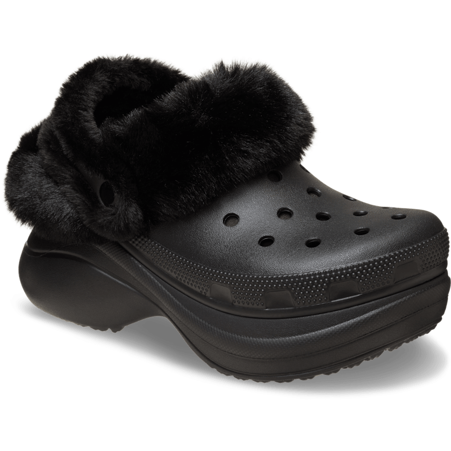 Black Bae Lined Clog - Angle - Crocs