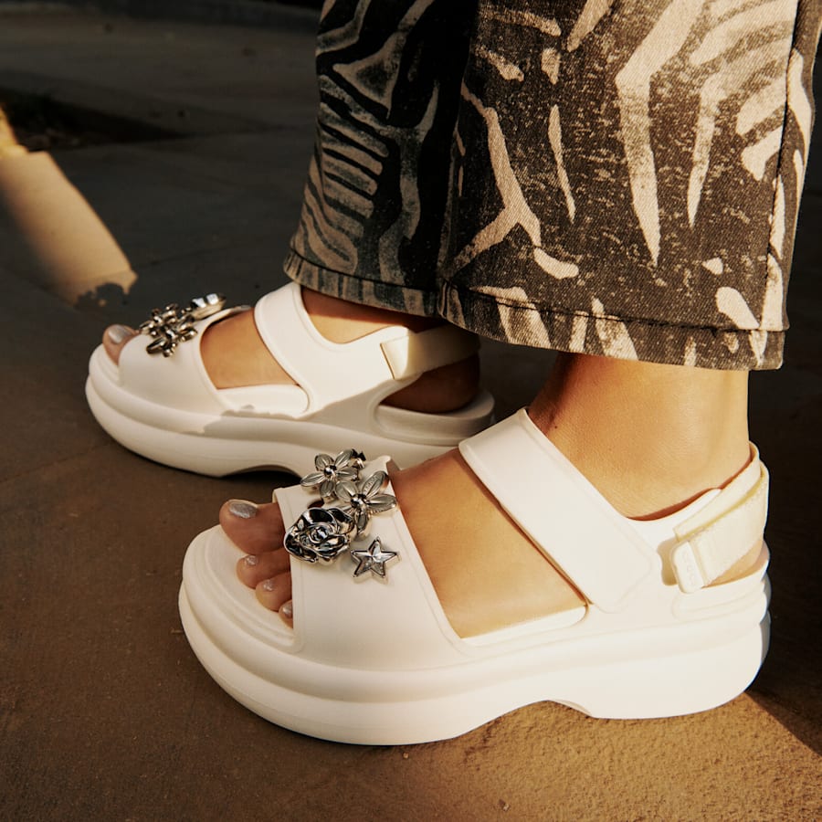 Crocs Soho Y-Strap Sandal — Chalk