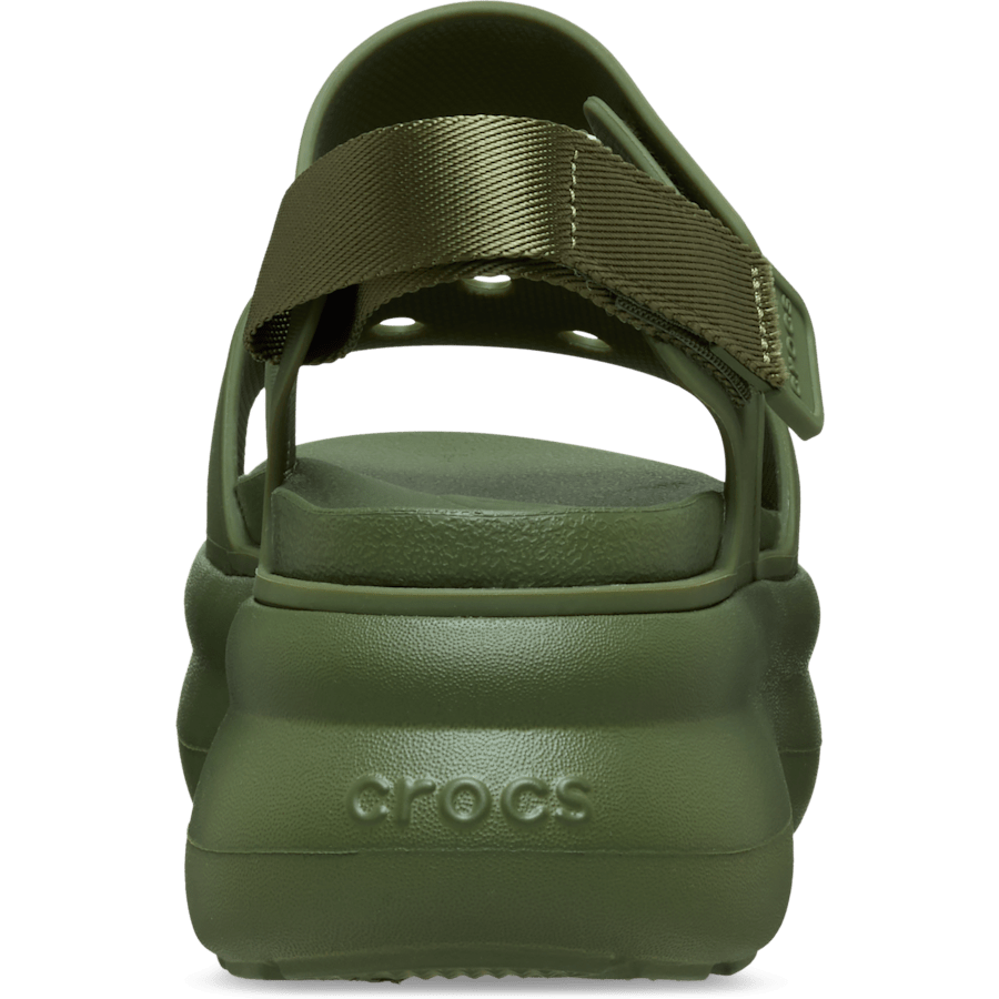 Army Green Soho Y-Strap Sandal - Back - Crocs