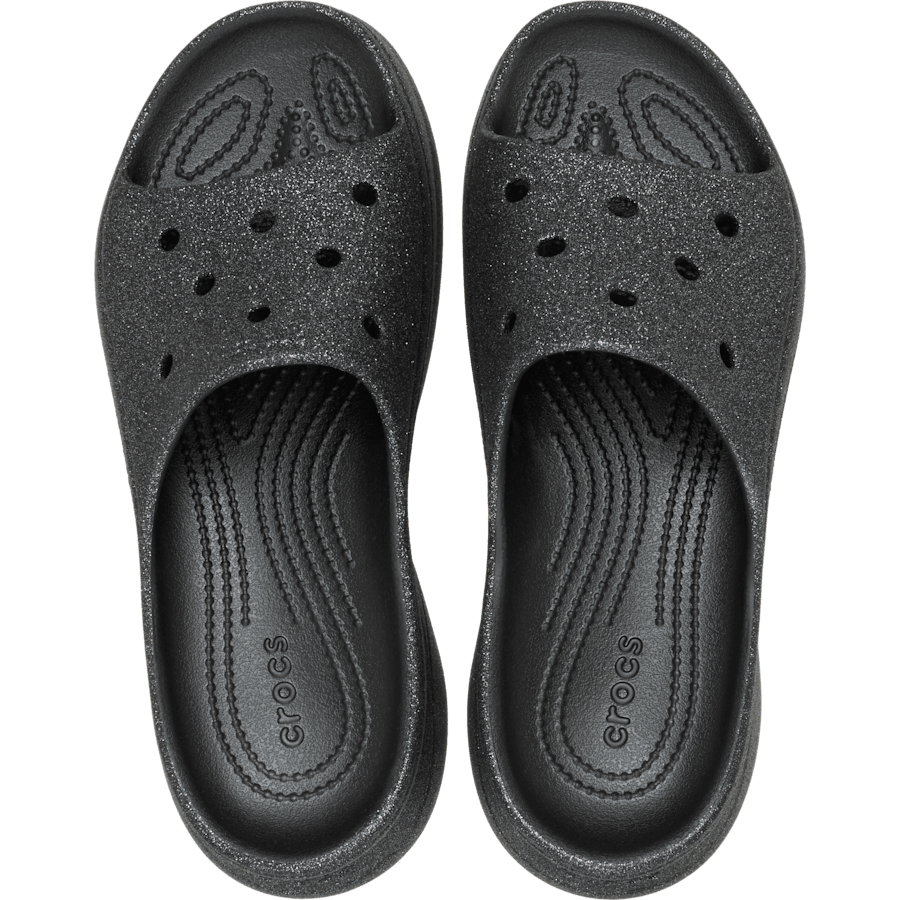 Black Bae Glitter Slide - Top - Crocs
