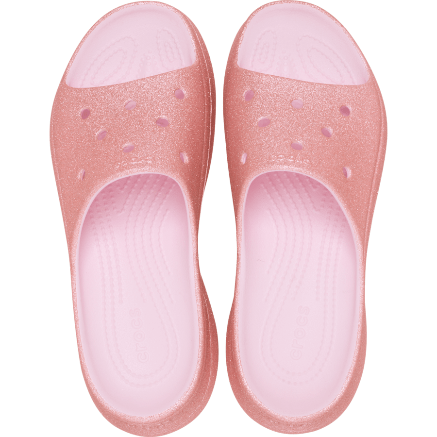 Pink Milk Bae Glitter Slide - Top - Crocs