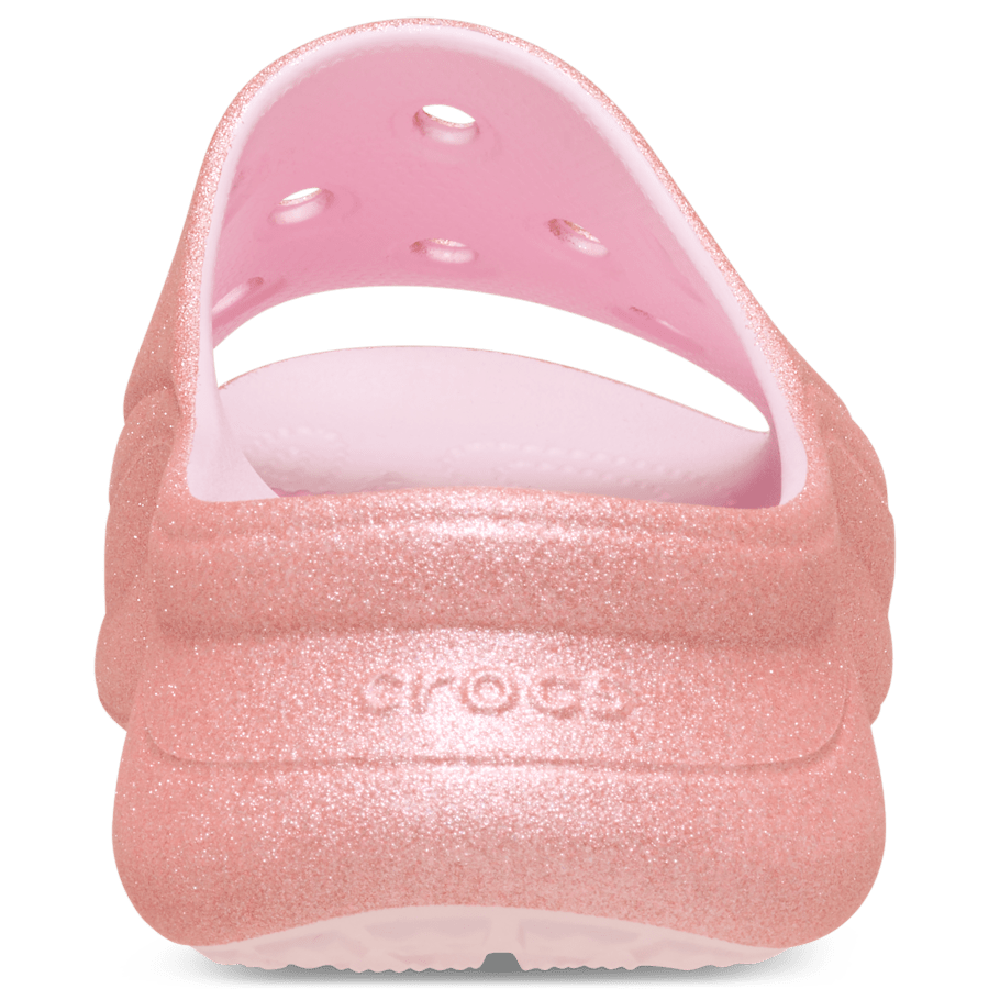 Pink Milk Bae Glitter Slide - Back - Crocs