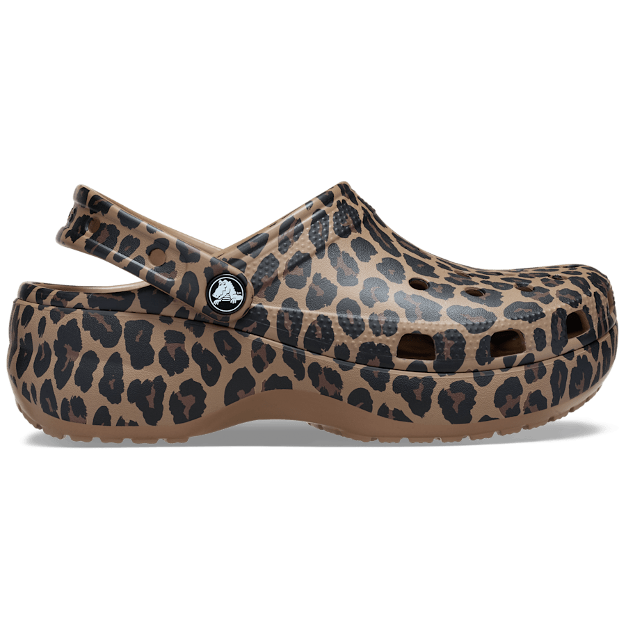 Sepia / Leopard Classic Platform Animal Clog - Side - Crocs