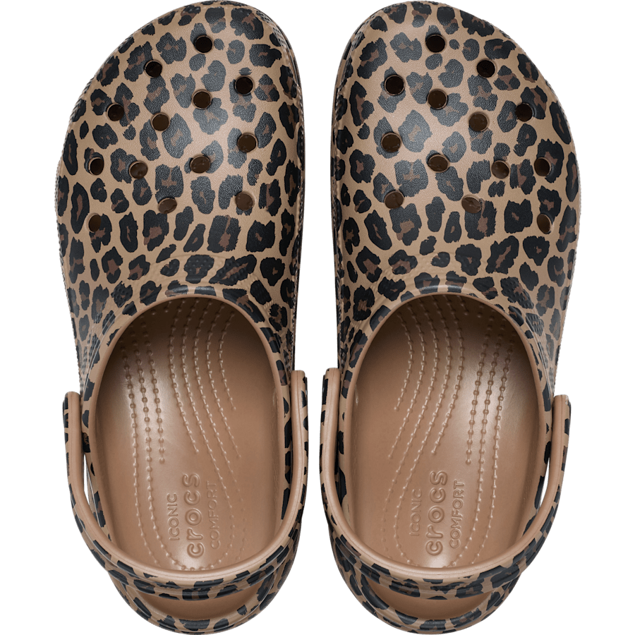 Sepia / Leopard Classic Platform Animal Clog - Top - Crocs