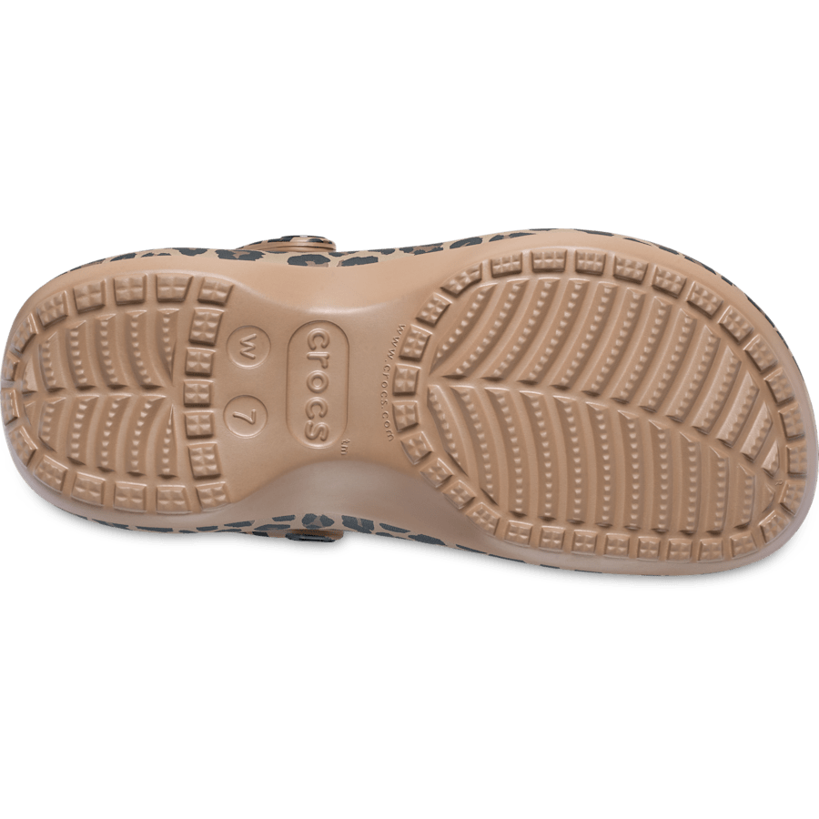 Sepia / Leopard Classic Platform Animal Clog - Bottom - Crocs