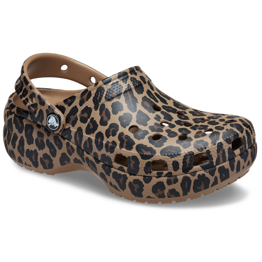 Sepia / Leopard Classic Platform Animal Clog - Angle - Crocs