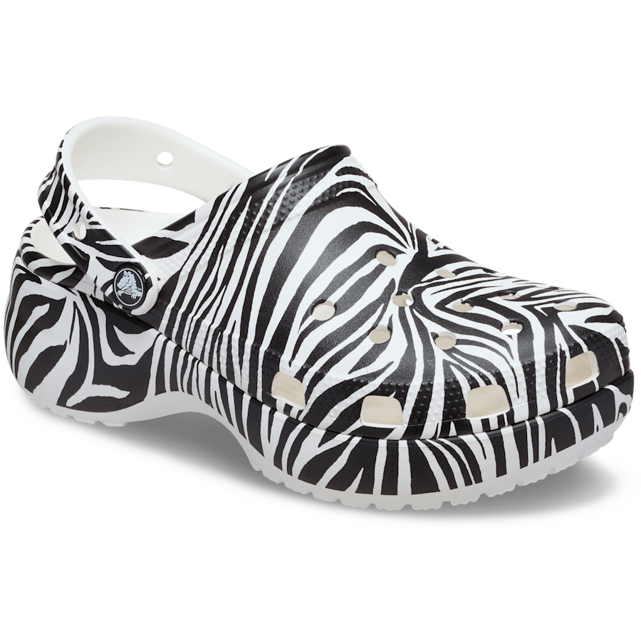 Zebra Classic Platform Animal Clog - Angle - Crocs