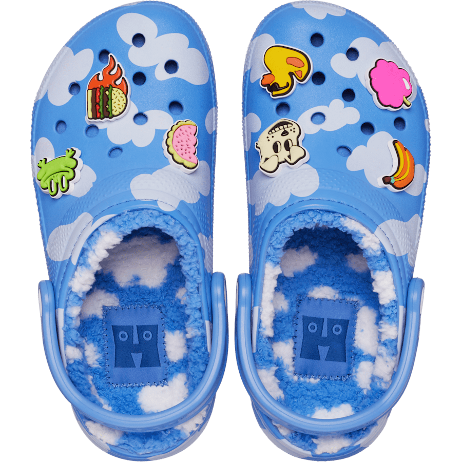 Powder Blue Happy Socks X Crocs Classic Lined Clog - Top - Crocs