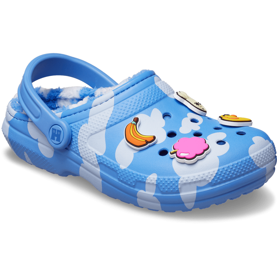 Powder Blue Happy Socks X Crocs Classic Lined Clog - Angle - Crocs