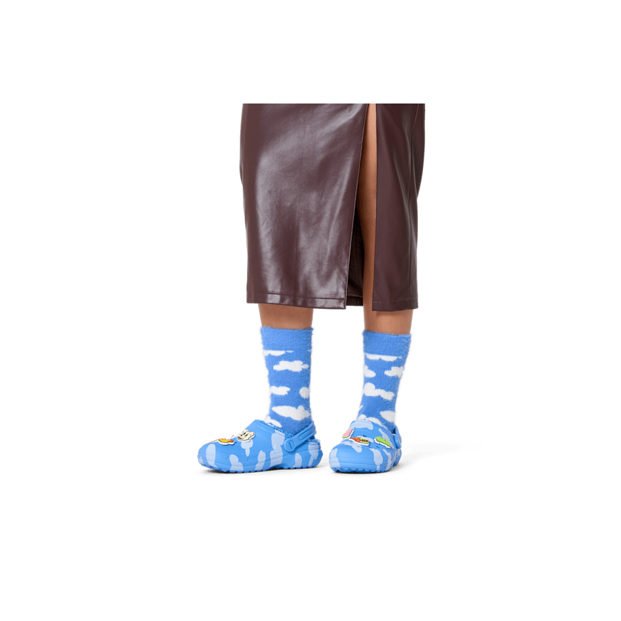 Powder Blue Happy Socks X Crocs Classic Lined Clog - Lifestyle - Crocs