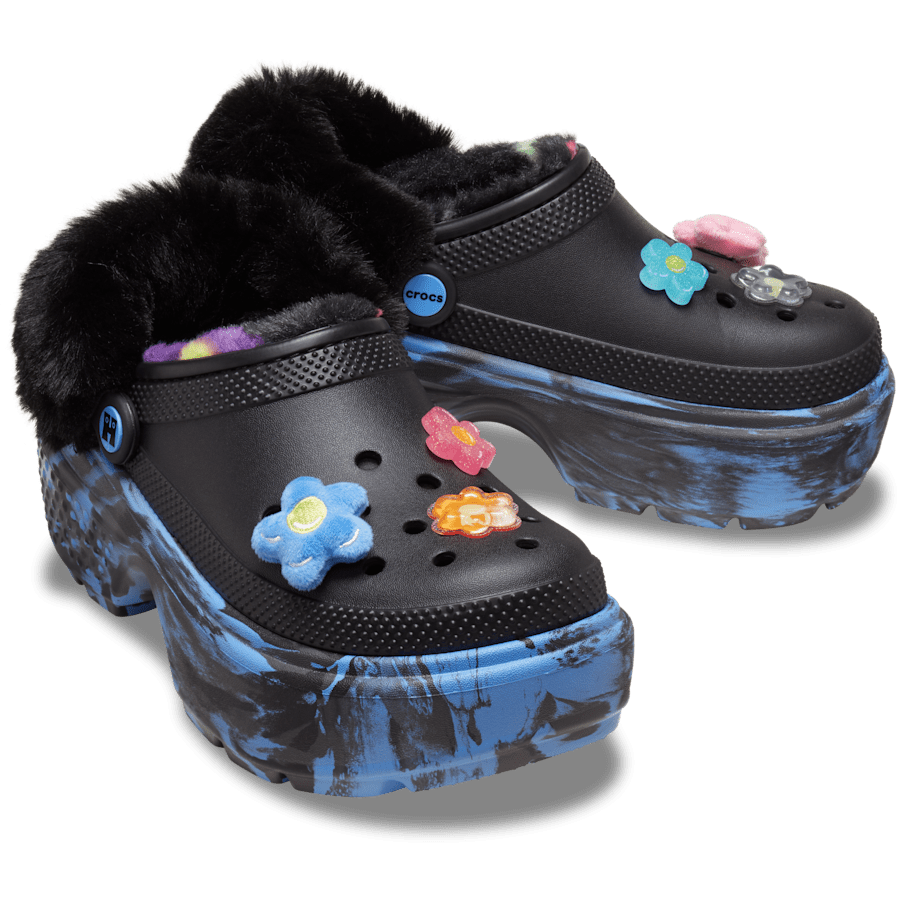 Black / Teal Happy Socks X Crocs Stomp Lined Clog - Pair - Crocs