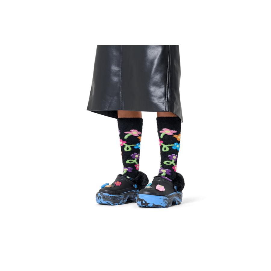 Black / Teal Happy Socks X Crocs Stomp Lined Clog - Lifestyle - Crocs