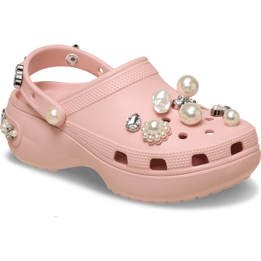 Pink Rose Simone Rocha x Crocs Classic Platform Clog - Angle - Crocs