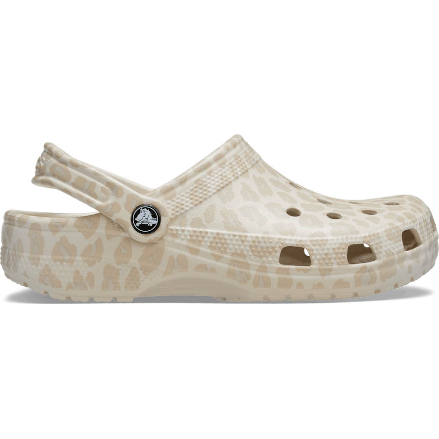 Almond Tint/Leopard Classic Animal Clog - Seitenansicht - Crocs