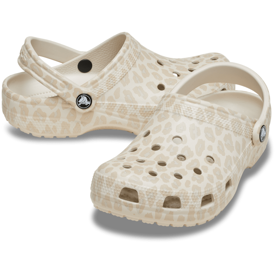 Almond Tint/Leopard Classic Animal Clog - Paar - Crocs