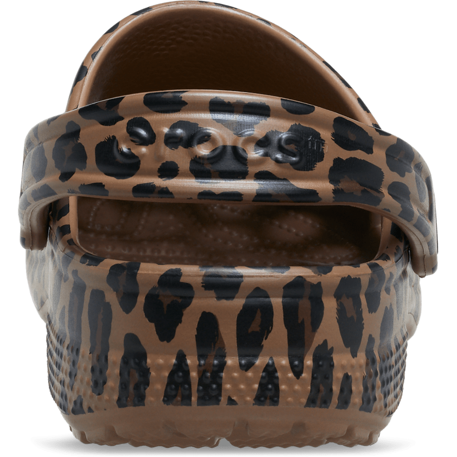 Sepia / Leopard Classic Animal Clog - Back - Crocs