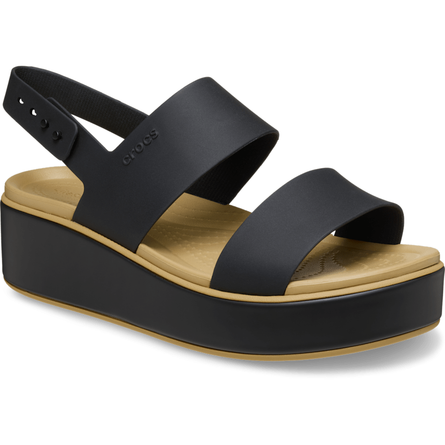 Colour Brooklyn Low Wedge Matte Wrap Sandal - Angle - Crocs