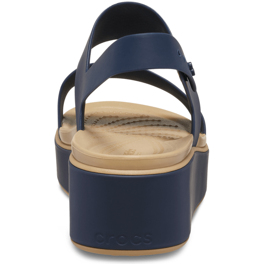 Colour Brooklyn Low Wedge Matte Wrap Sandal - Back - Crocs