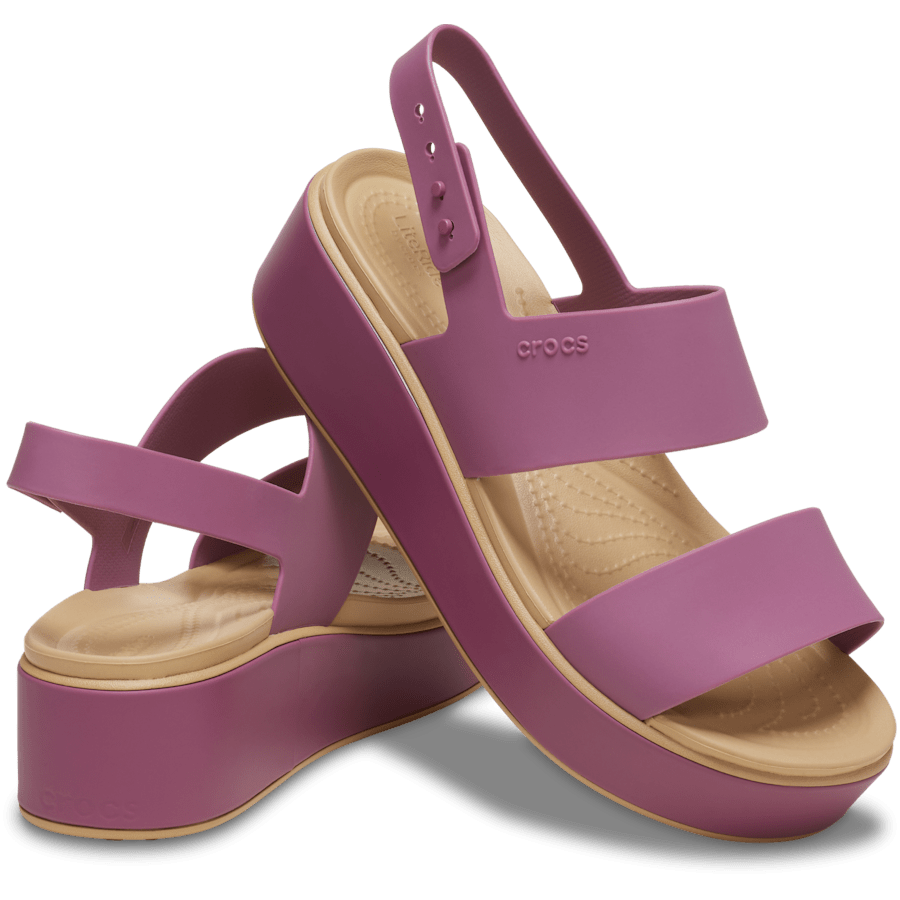 Colour Brooklyn Low Wedge Matte Wrap Sandal - Pair - Crocs
