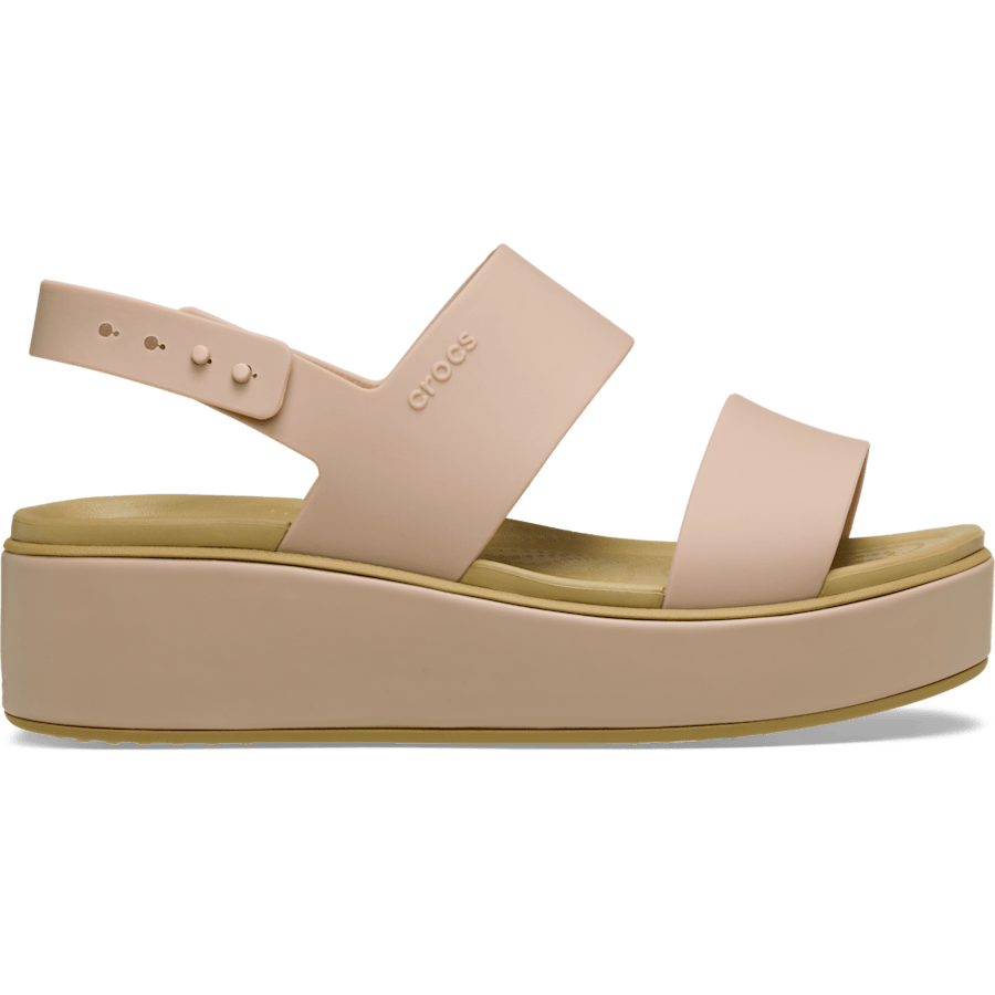 Colour Brooklyn Low Wedge Matte Wrap Sandal - Side - Crocs