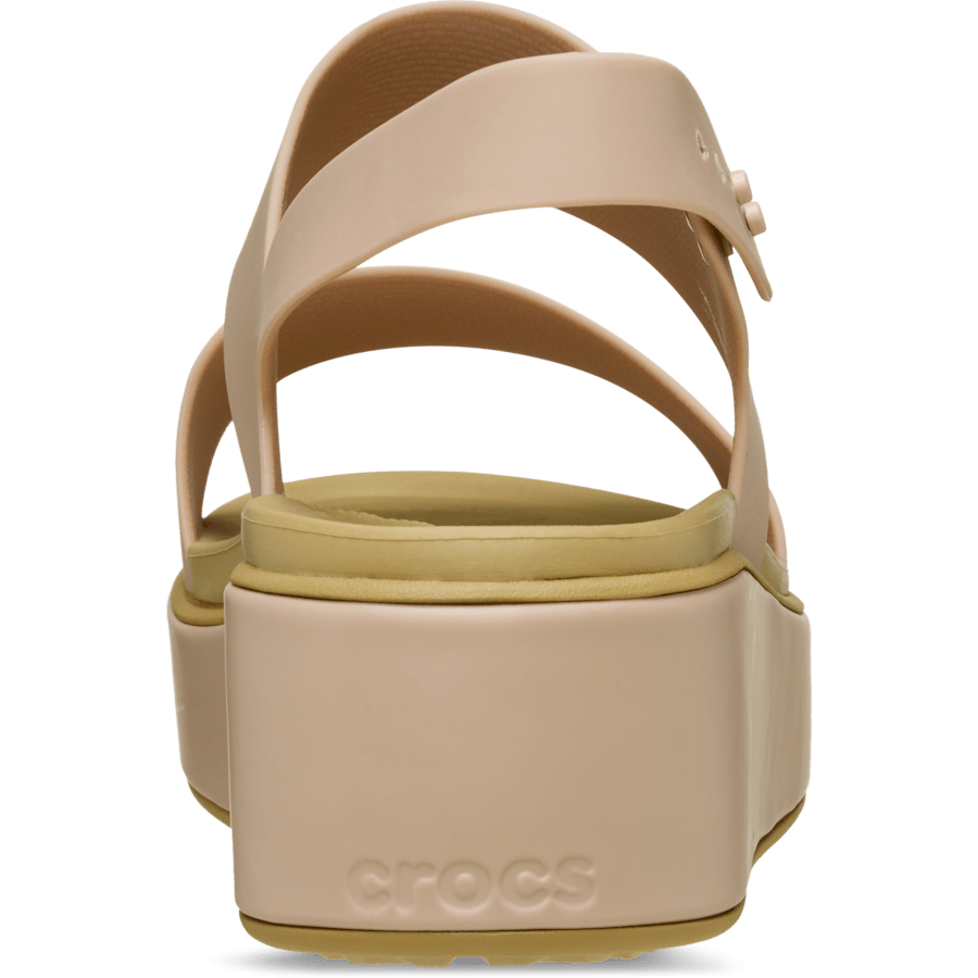 Colour Brooklyn Low Wedge Matte Wrap Sandal - Back - Crocs