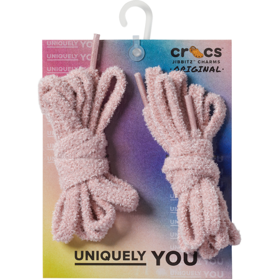 Pink Fuzzy Laces 2 Pack - charm view - Jibbitz