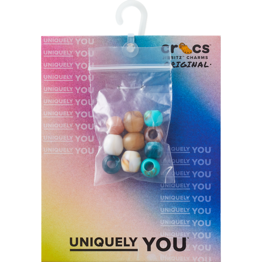 Espresso Marble Beads 10 Pack - Custom Angle - Jibbitz