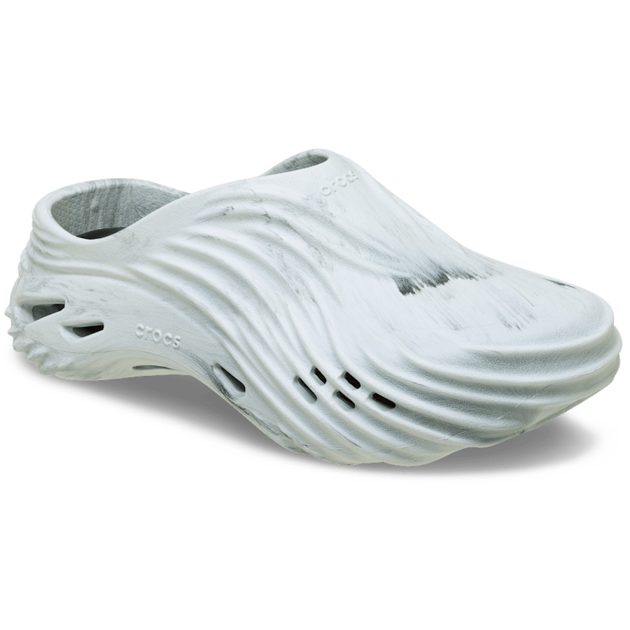 Black / White Echo Marbled Wave - Angle - Crocs