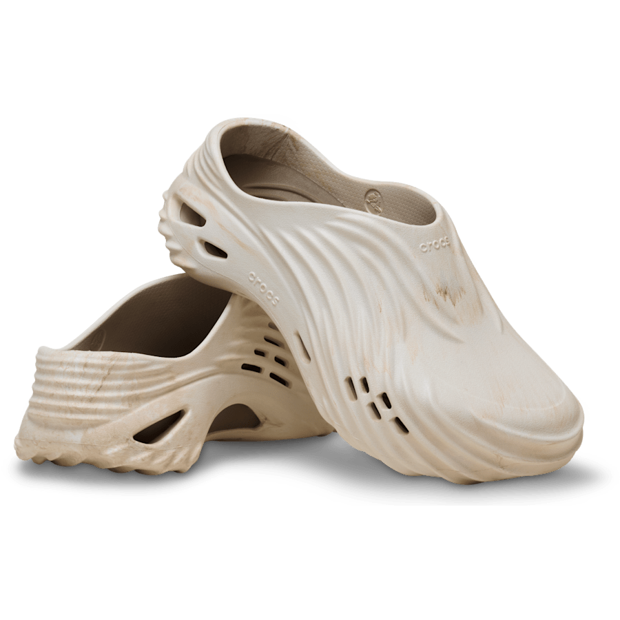 Bone / Multi Echo Marbled Wave - Pair - Crocs