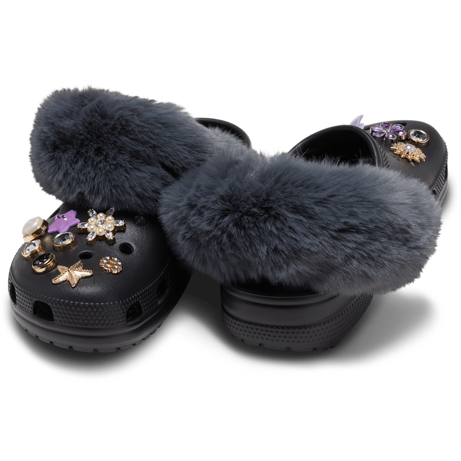 Faux Fur Back Strap Scrunchie Btc - Charm on shoes - Jibbitz Charms