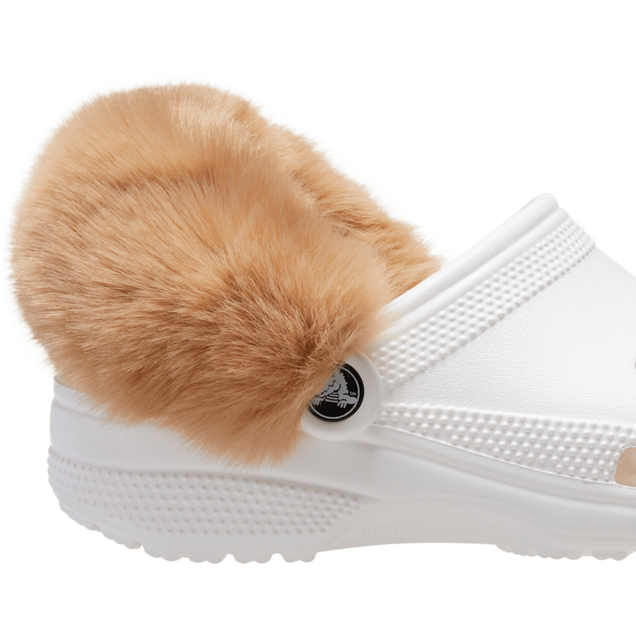 Faux Fur Back Strap Scrunchie Btc - Charm view - Jibbitz Charms