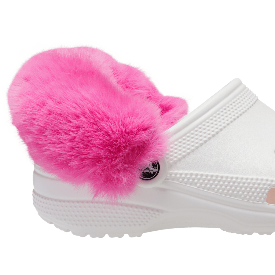 Faux Fur Back Strap Scrunchie Btc - Charm view - Jibbitz Charms