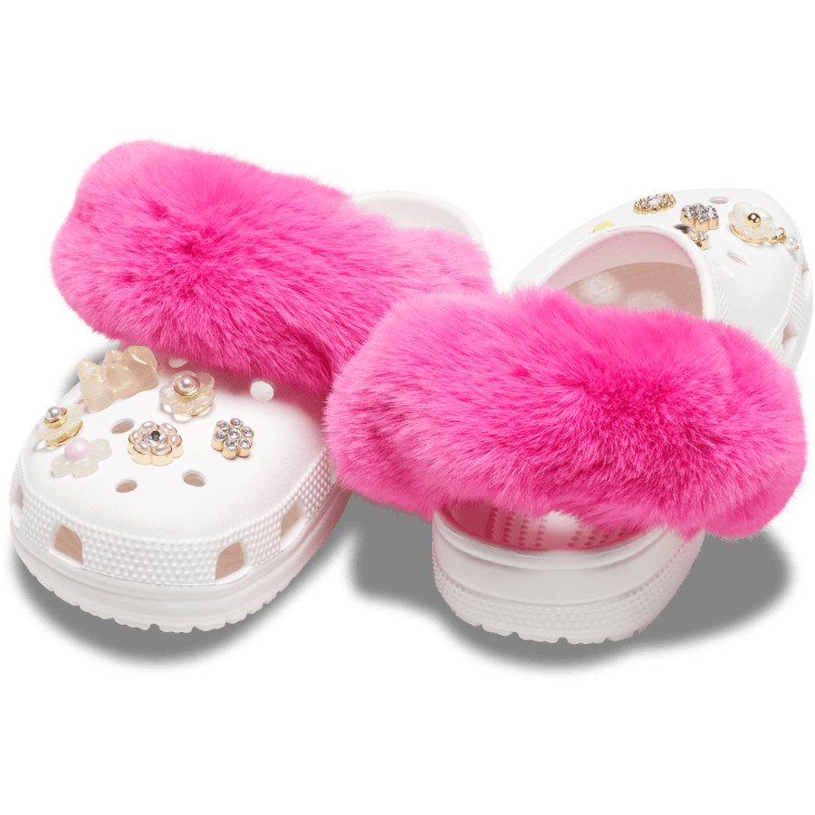 Faux Fur Back Strap Scrunchie Btc - Charm on shoes - Jibbitz Charms