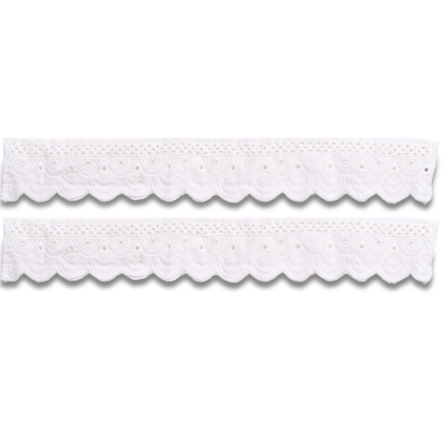 White Lace Backstrap Cover Scrunchie 2 Pack - charms on shoes - Jibbitz