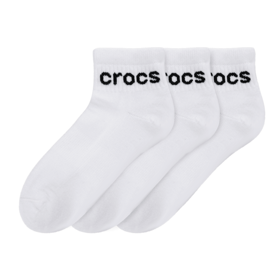 White Logo Ankle Socks 3PK - Seitenansicht - Crocs