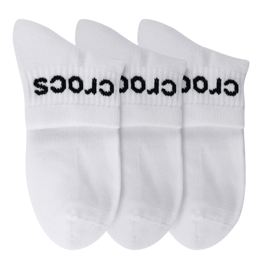 White Logo Ankle Socks 3PK - Draufsicht - Crocs