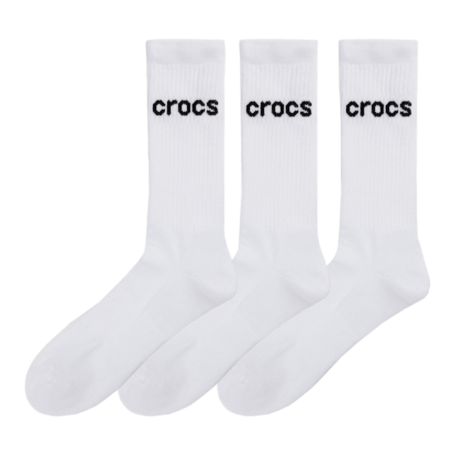 White White Logo Crew Socks 3PK - Seitenansicht - Crocs