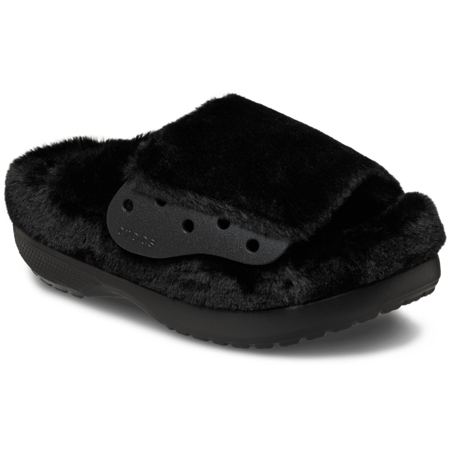 Black Classic Unfurgettable Slide - Angle - Crocs