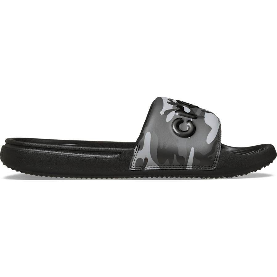 Noir / Gris   Men's Crocs All Day Camouflage Slide - Côté - Crocs