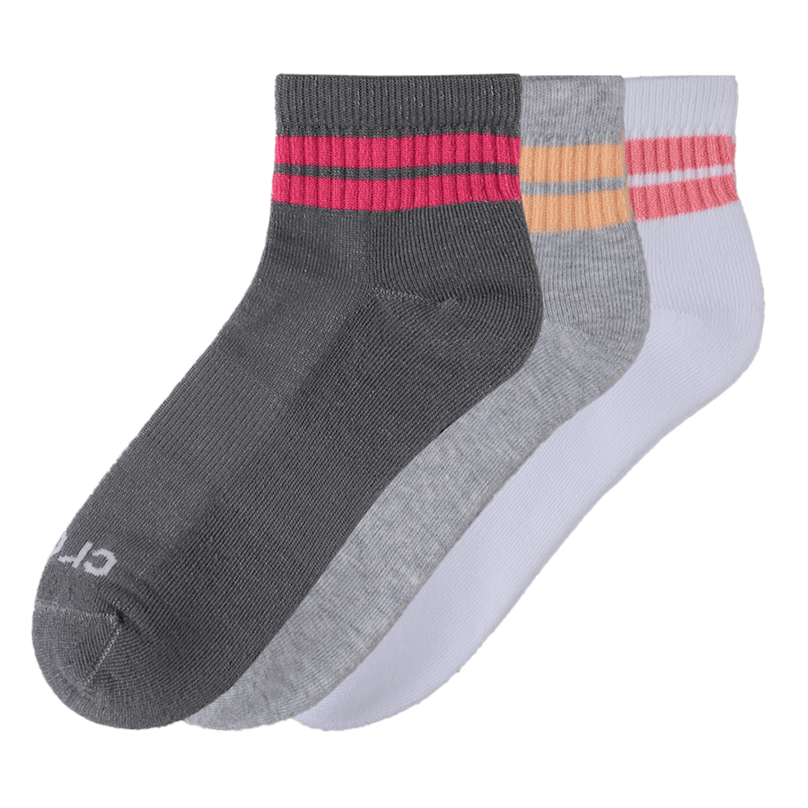Farbe Retro Stripe Ankle Socks 3PK - Seitenansicht - Crocs