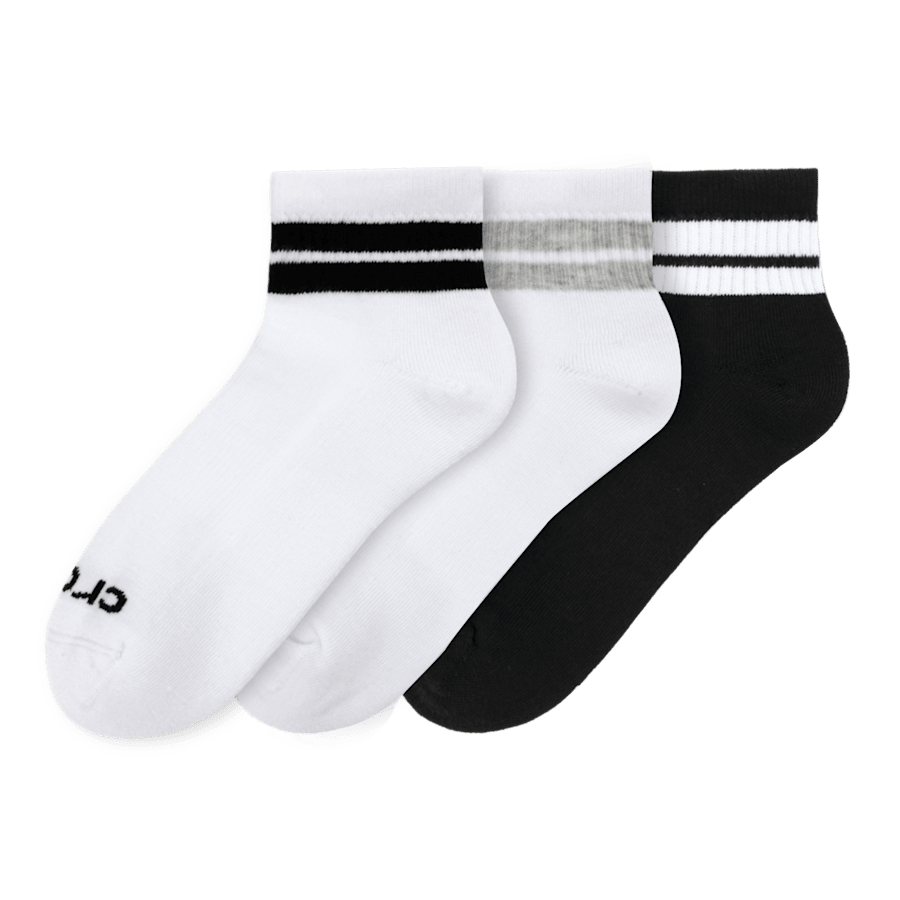 Farbe Retro Stripe Ankle Socks 3PK - Seitenansicht - Crocs