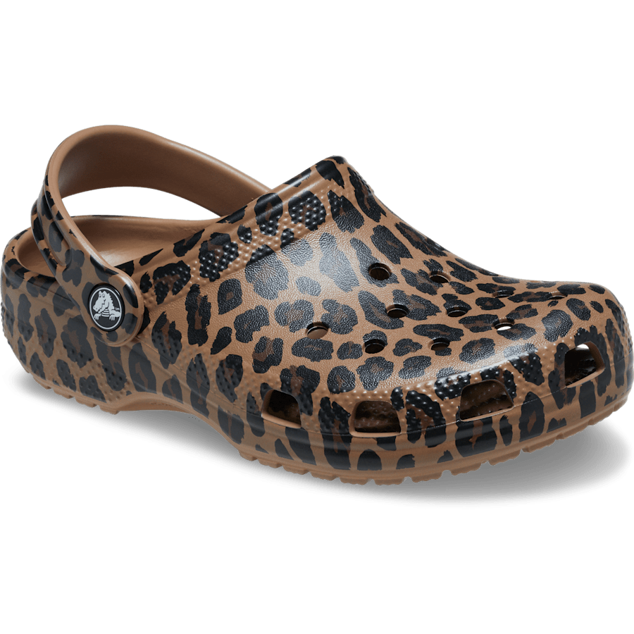 Crocs Toddler Classic Animal Clog — Sepia / Leopard