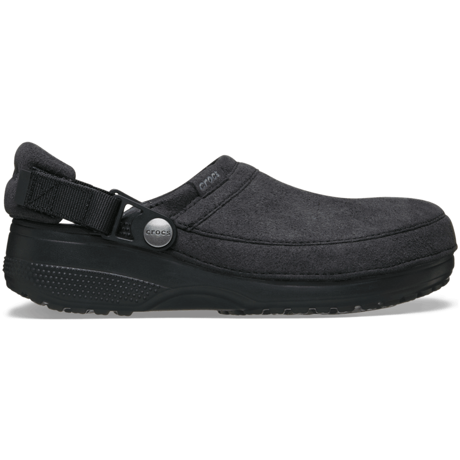 Crocs Classic Crafted Vegan Suede Clog — Black