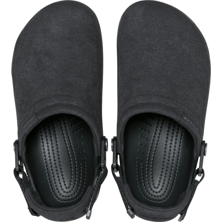 Crocs Classic Crafted Vegan Suede Clog — Black