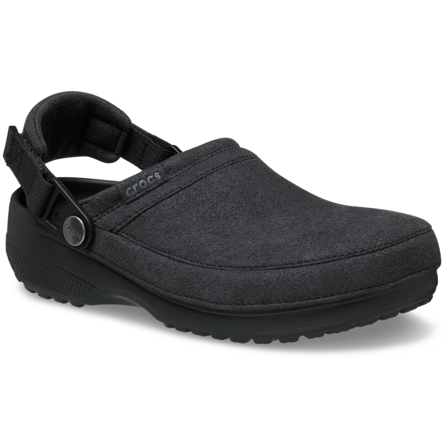 Crocs Classic Crafted Vegan Suede Clog — Black