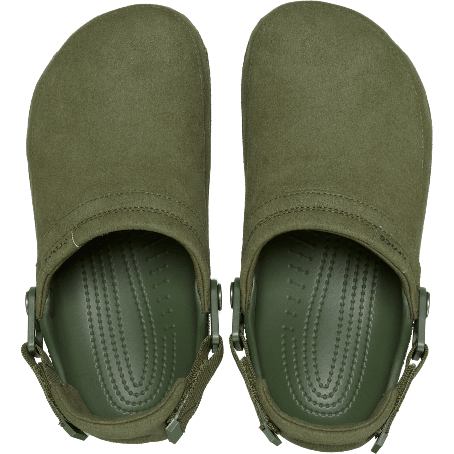 Army Green Classic Crafted Vegan Suede Clog - Top - Crocs