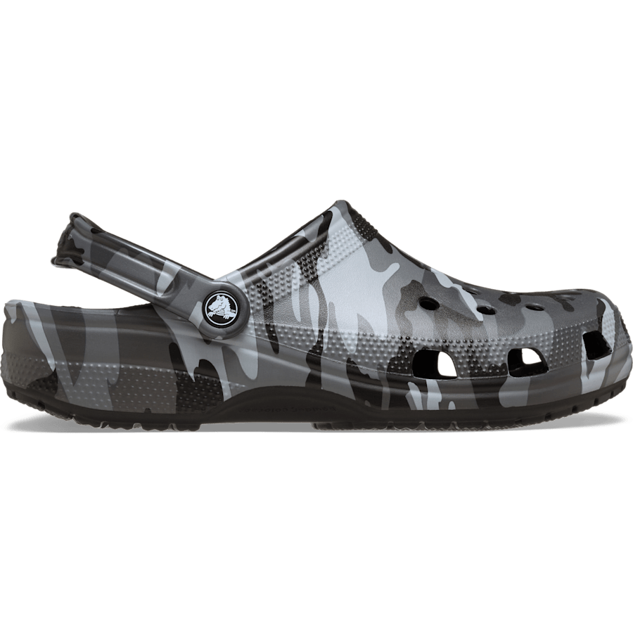 Black/Slate Grey Classic Camouflage Clog - Side - Crocs
