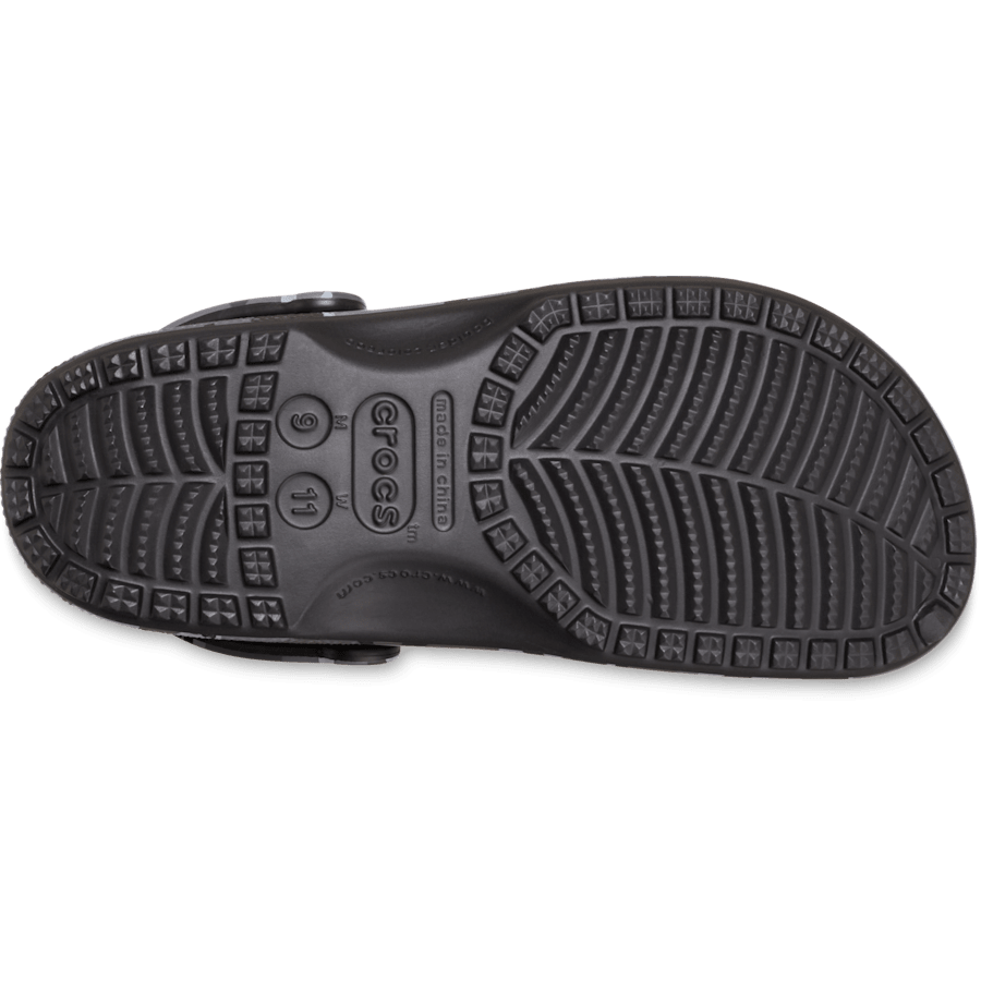 Black/Slate Grey Classic Camouflage Clog - Bottom - Crocs