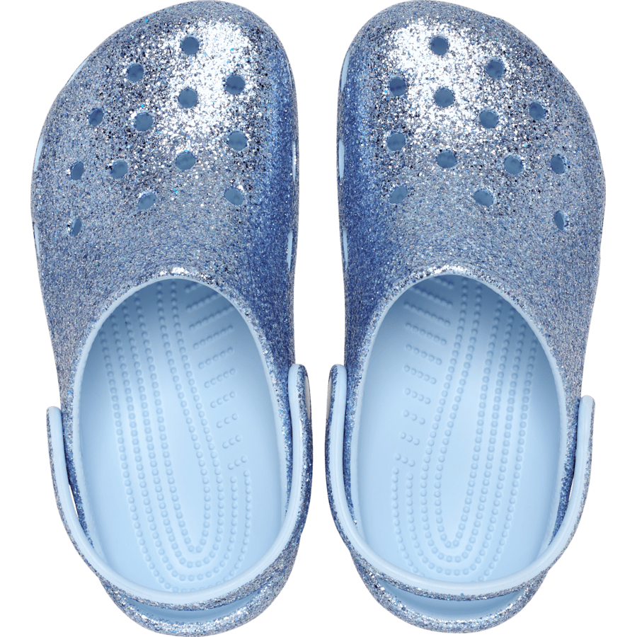 Blue Frost Kids' Classic Chunky Glitter Clog - Top - Crocs