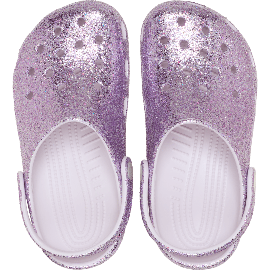 Grape Ice Kids' Classic Chunky Glitter Clog - Draufsicht - Crocs